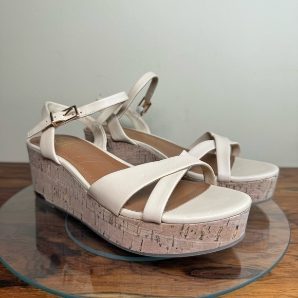 Franco Sarto Pelma Platform Wedge Sandal in Beige - Picture 6 of 15